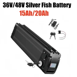 36V/48V 20Ah Battery 18650 Lithium Rechargeable Battery Built-in Bms for Silverfish 250W-1000W Bafang Motor Kit with 2A Charger