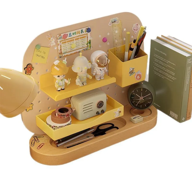 

Desktop hole board shelf, vertical non-punching, home learning desk, workstation, desk storage and finishing