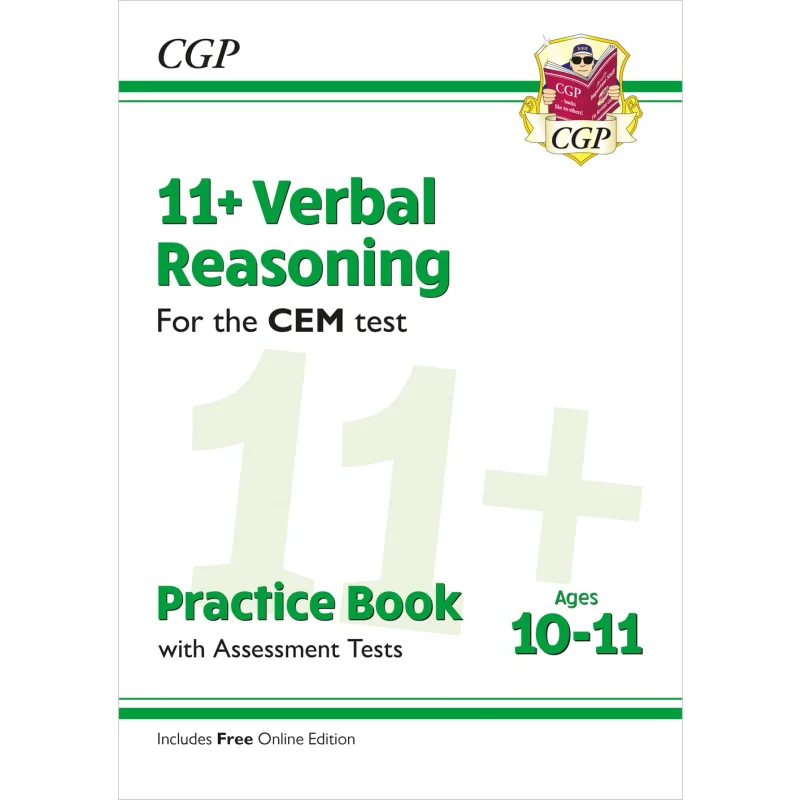 

11 книга CEM Verbal Masoning Practice. Тесты на оценка. 1011 лет с онлайн-издами. Книги CGP 9781789081718