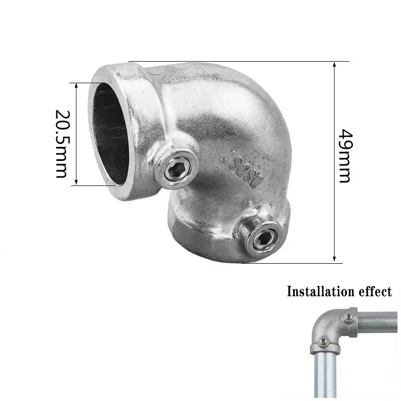 20mm Aluminum alloy Connector Elbow Tee Base Flat Three-dimensional Fitting Connection Fastener Steel Tube Shelf Parts 5pcs