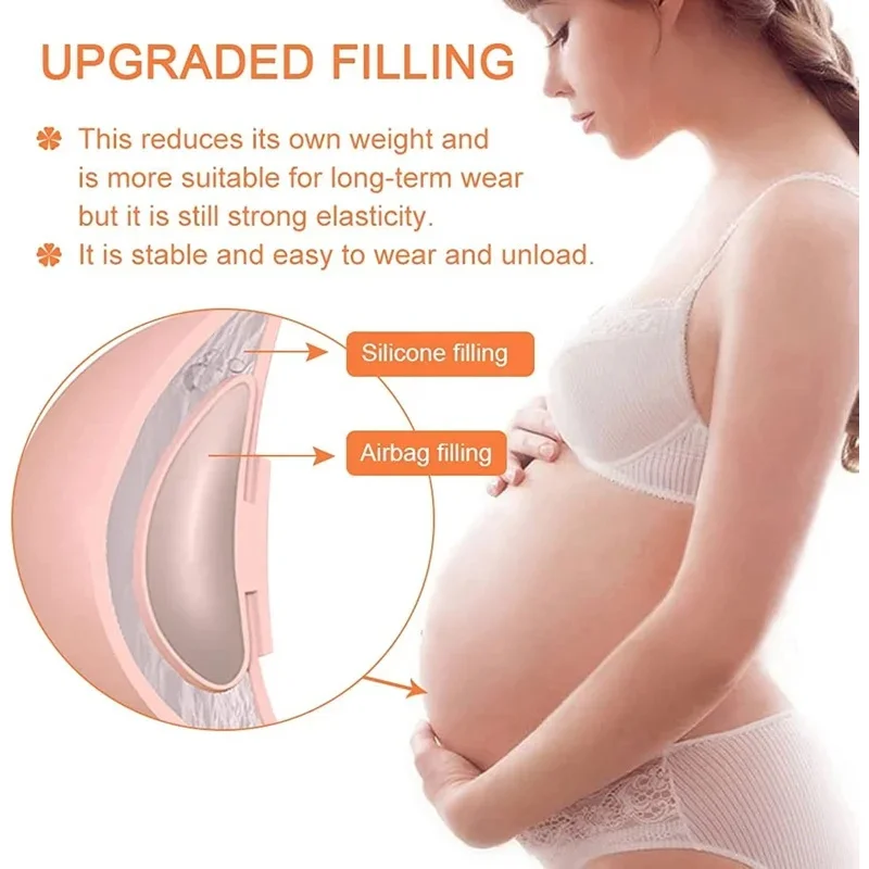RT01 No Mudline Pregnant Belly False Pregnant Gut Silicone Belly Cosplay Crossdresser Actors 2-3kg Fake Pregnancy Pansa Femm&Gf1