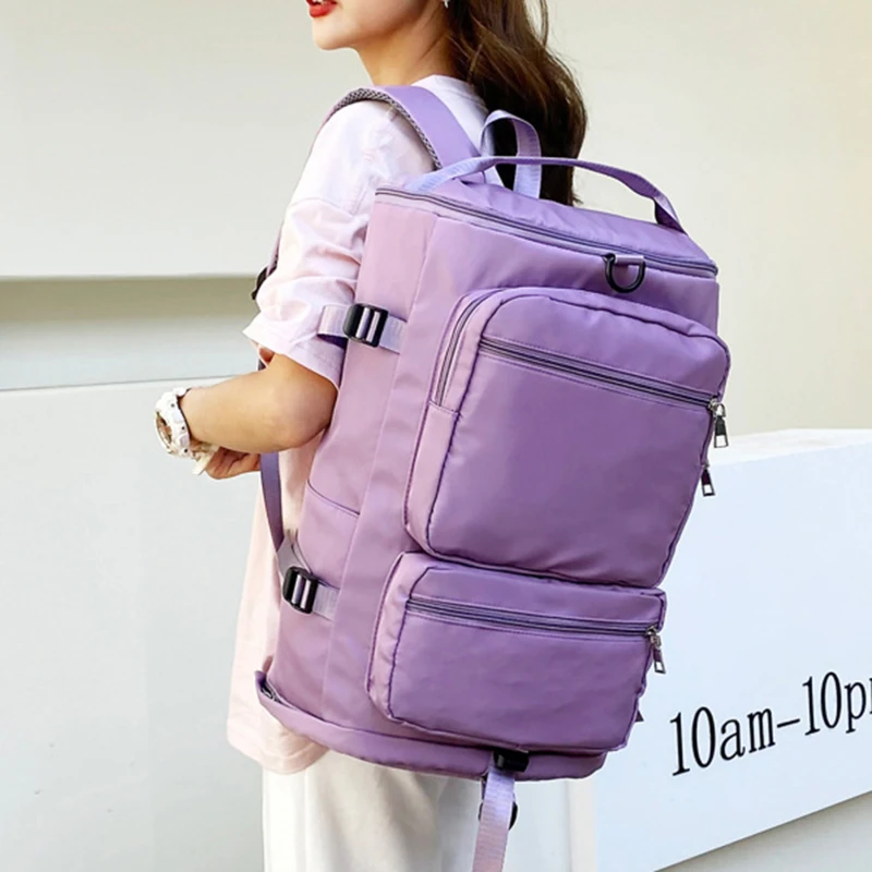 Large Capacity Women's Travel Bag Casual Weekend Travel Backpack Ladies Sports Yoga Luggage Bags Multifunction Crossbody