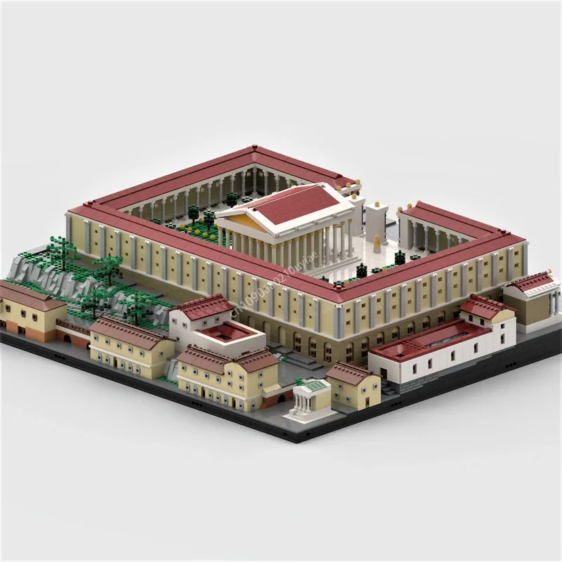 مجموعة مكعبات بناء وحدات Moc لمدينة روما للهندسة المعمارية، نموذج كلاسيكي، تعليمية للعقول الإبداعية