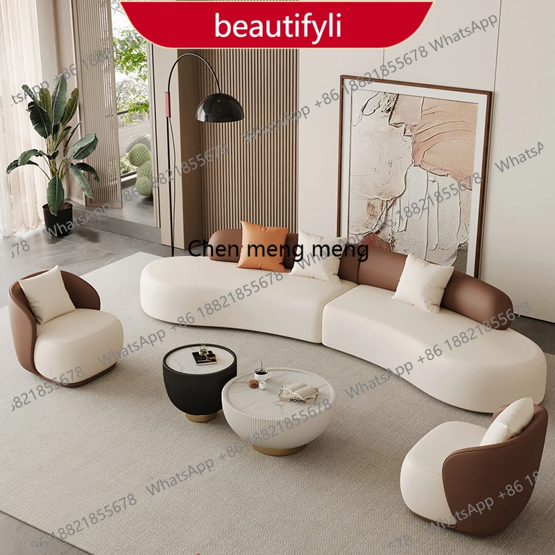 

01A Nordic Luxury Curved Sofa Modern Living Room Beauty Salon Clothing Store Office Reception Commercial Furniture