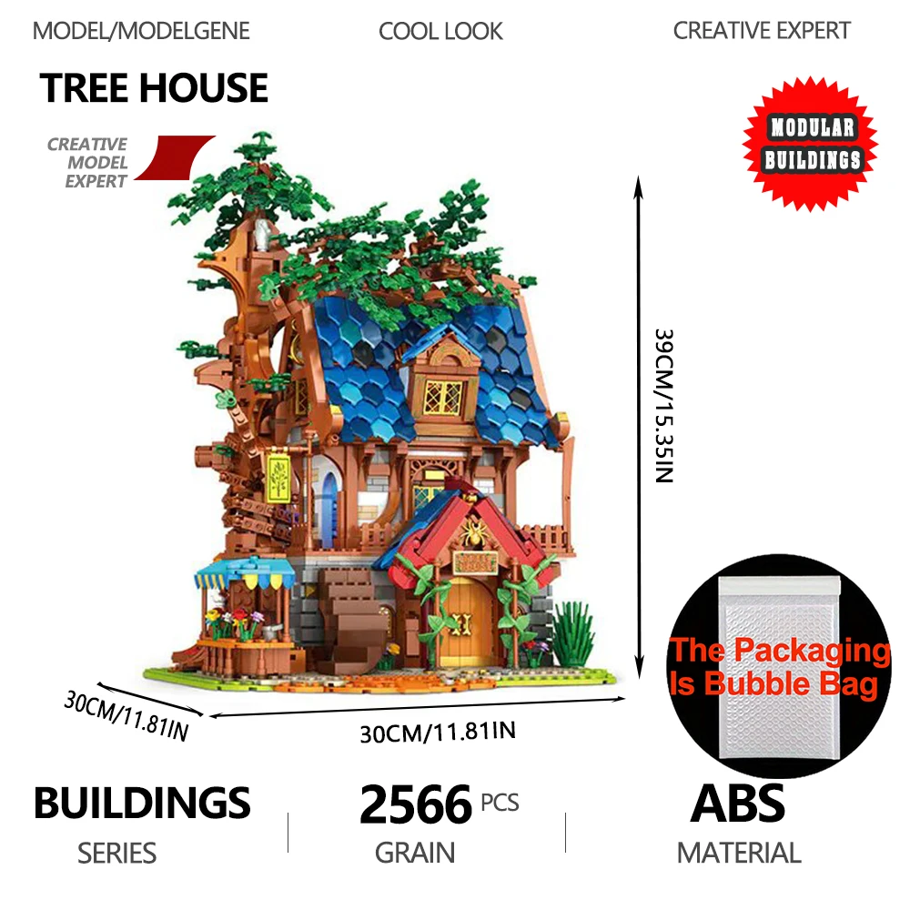 

Дом на дереве, замок Европы века, строительные блоки, модель кирпича, образовательная головоломка, сборка, классические подарки на день рождения, игрушки для детей
