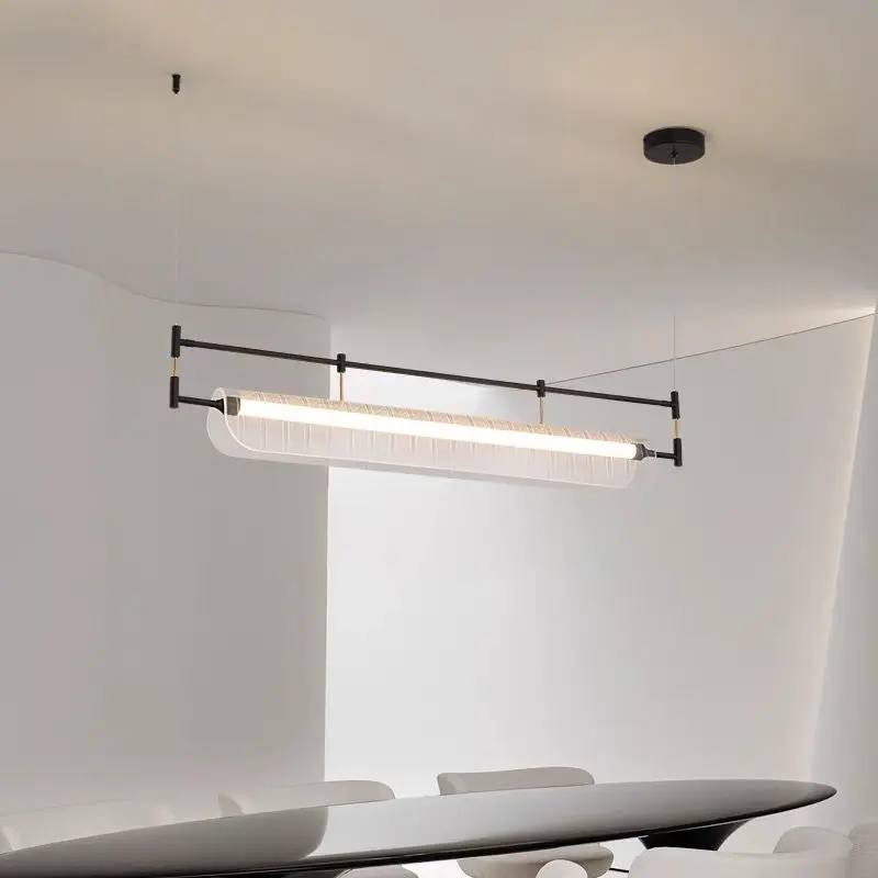 Modern Italian Restaurant Pendant Light Minimalist Designercreative Art Straight Bar Counter Dining Table Straight Light Fixture