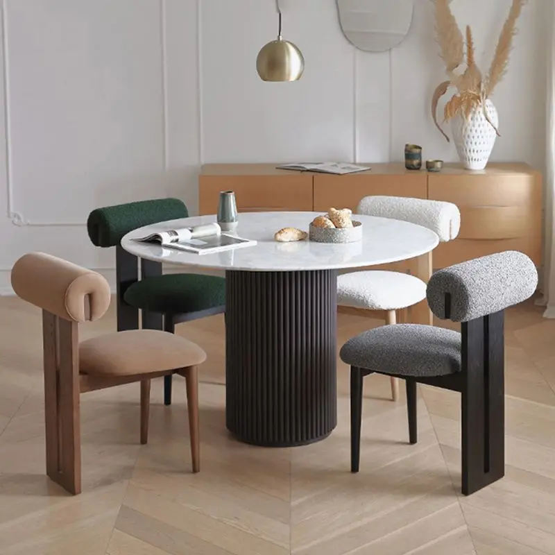 Italian Minimalism Dining Chair Nordic Solid Wood Modern Luxury Dining Chair Living Room Coffee Shop Home Furniture Cadeira FYDC