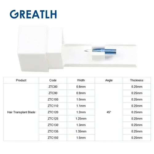 Imagen 2 del producto Pluma para implantación de trasplante de cabello, hoja de zafiro, herramienta para plantar el cabello, cejas, barba, herramienta para plantar folículos