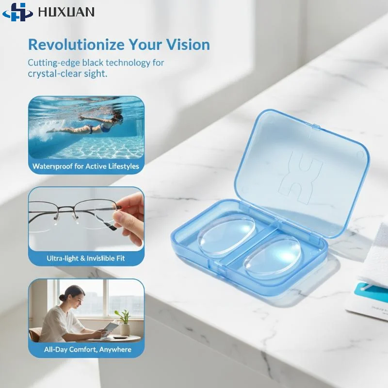 Stick-on Myopic Lenses Portable Silicone Nearsighted Patch Adhesive Lens Waterproof Vision Correction Insert For Goggle