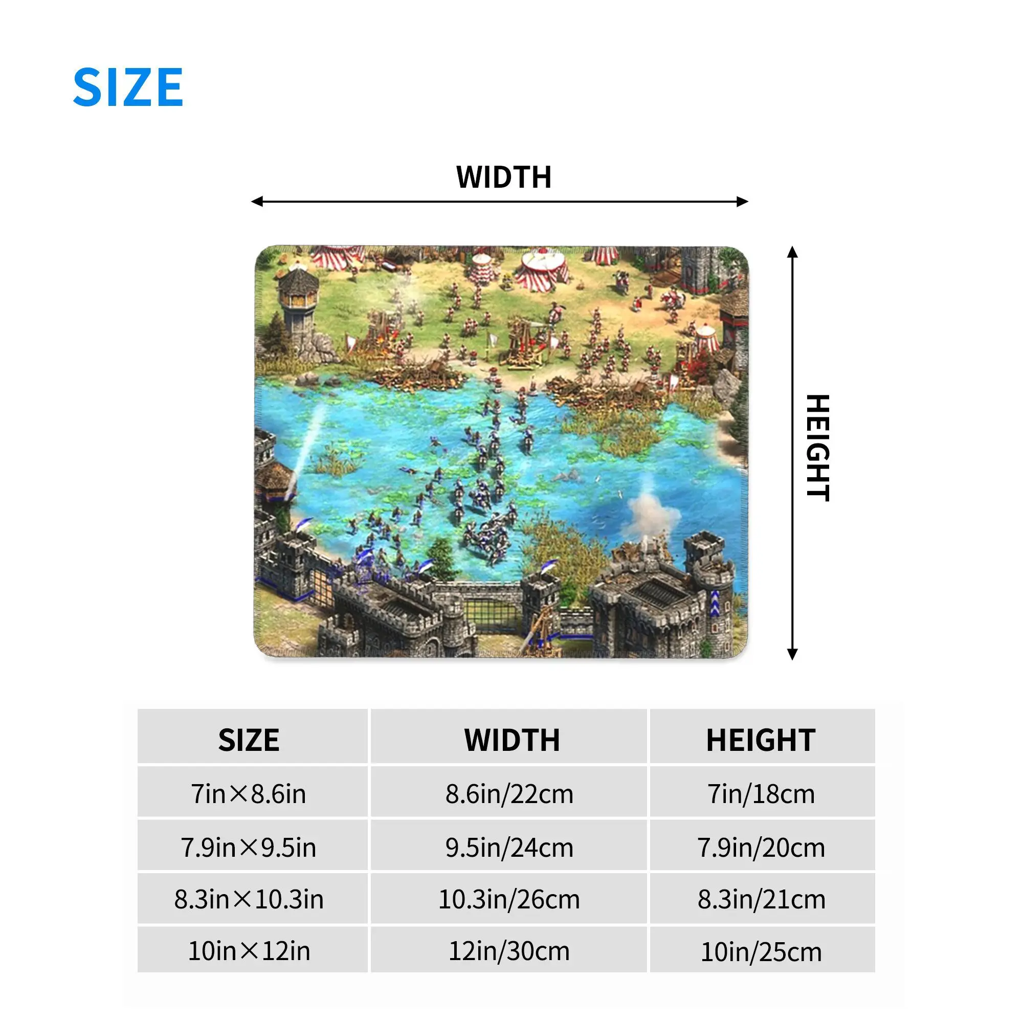 لوحة ماوس Age of Empires 2 Battle over Sea، لوحة مفاتيح الكمبيوتر، حصيرة الماوس، ألعاب الكمبيوتر المحمول، حصيرة مكتبية، ملحقات المكتب، مفارش الطاولة