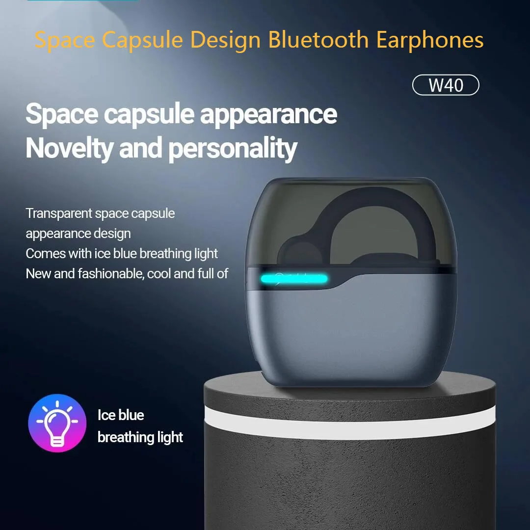 

New Space Capsule Design Bluetooth Earphones With Low Latency, Low Power Consumption, Noise Reduction, Sports Running Earphones