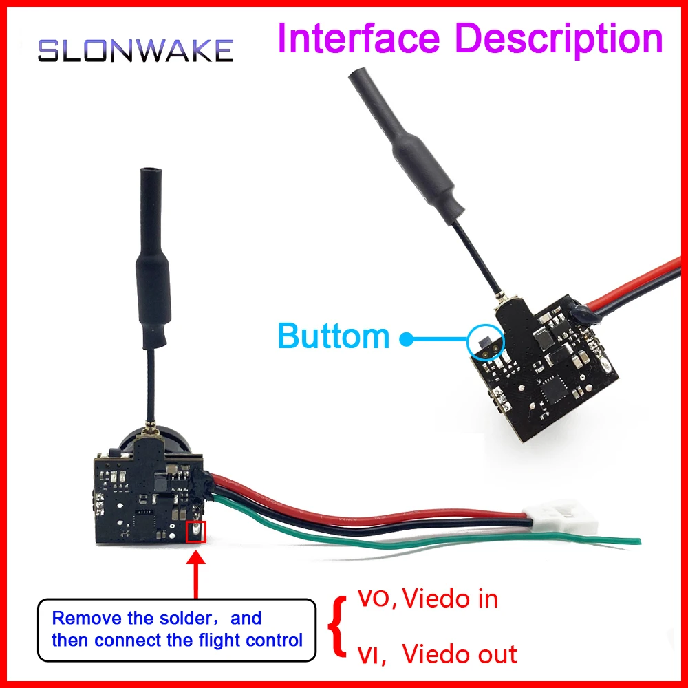 5.8G 48CH 200mW trasmettitore FPV regolabile Raceband 1000TVL Mini FPV Micro AIO 180 telecamera ad angolo supporta il lancio dell'immagine per RC