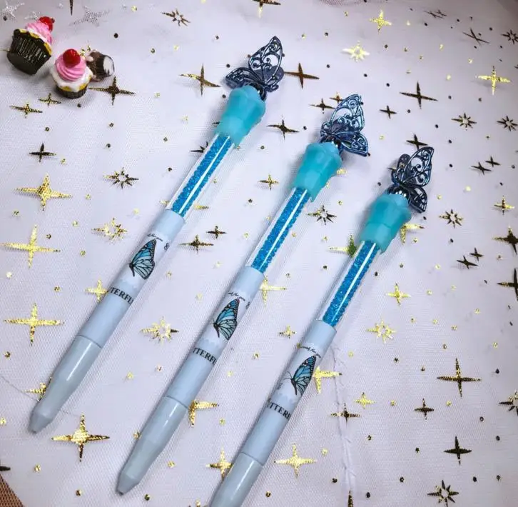 Cute Novelty Butterfly Crystal Gel Pen Stationery Creative Sweet Pretty Lovely