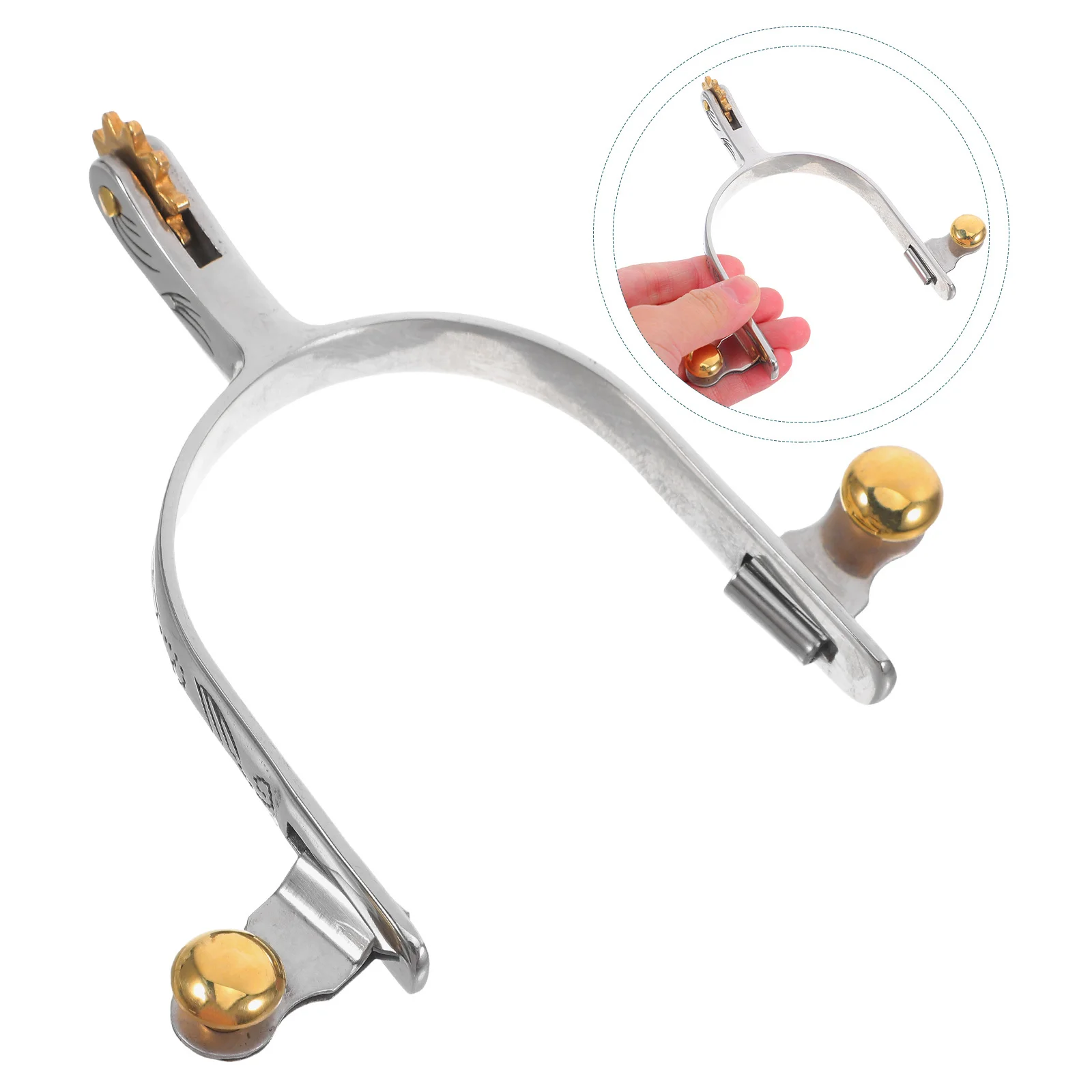 

2pcs Stainless Steel Cowboy Western Style Riding Gear Copper Buckle For Trail Riding Horse Tack Accessories Equestrian