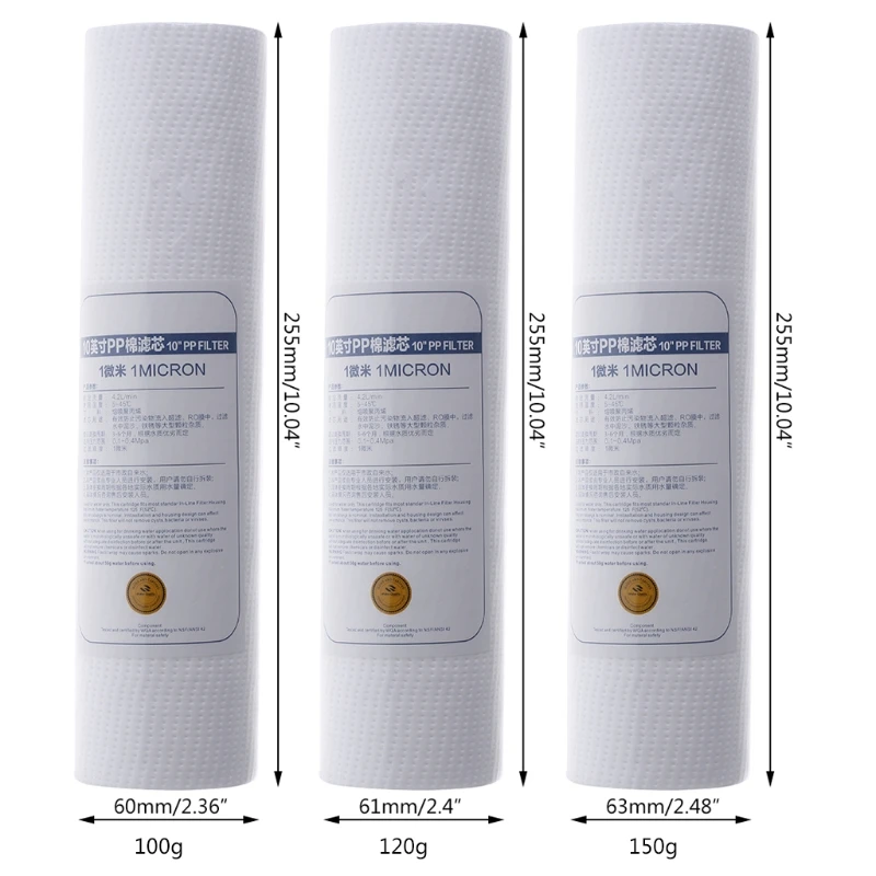 10" เครื่องกรองน้ำไส้กรอง PP 1 ไมครอนกรองตะกอนเปลี่ยนขายส่ง