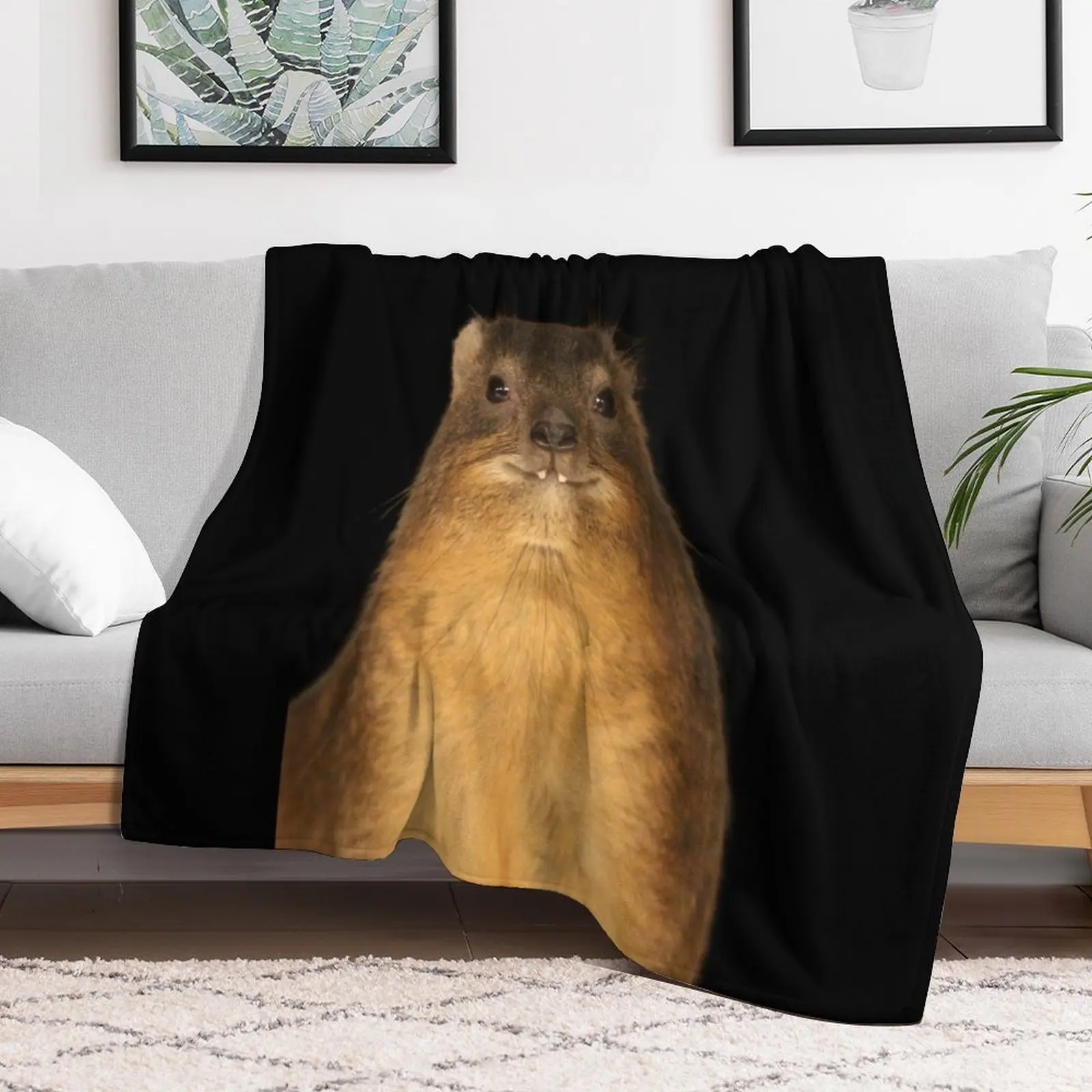

Rock Hyrax Photo - Dassie Cute Vampire Potato Throw Blanket Nap Single blankets ands Beach Blankets