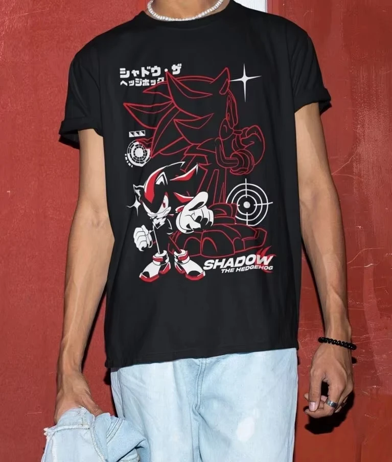 Camiseta Hero, camiseta Sonic, camiseta retro Hero, camiseta Shadow The Hedgehog, camiseta holgada de algodón de verano para hombres y mujeres