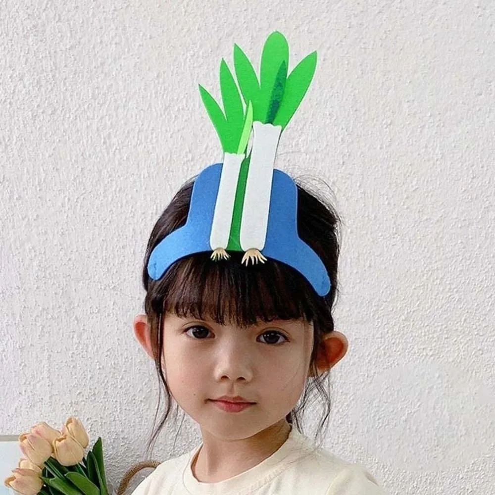 

Cloth Cartoon Vegetable Headband Funny Personalized Creative Headdress for Kids Colorful Elastic