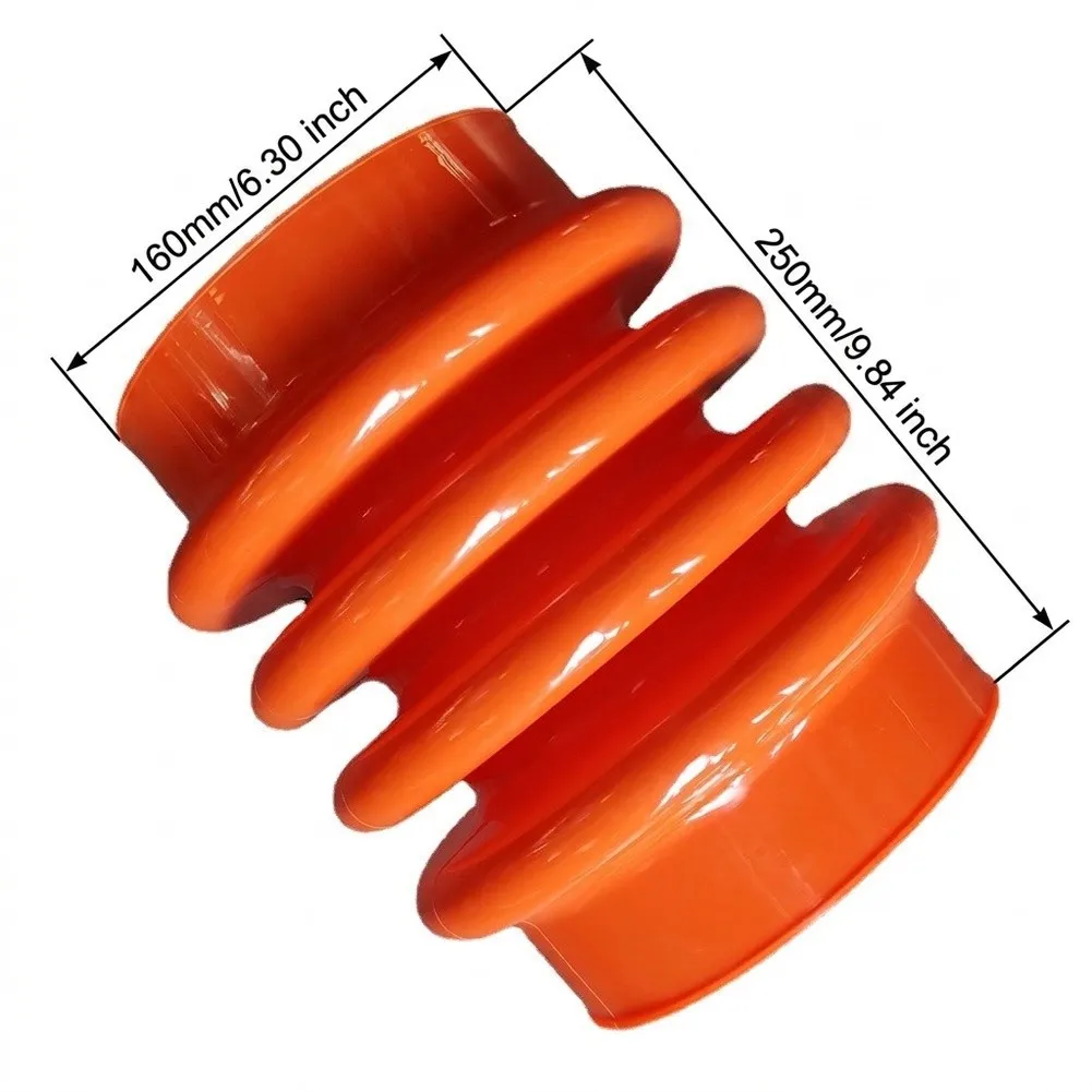 Vibration Damper Bellows Boots For Demanding Industrial Tasks Orange Replacement Parts For Machinery 260mm Height