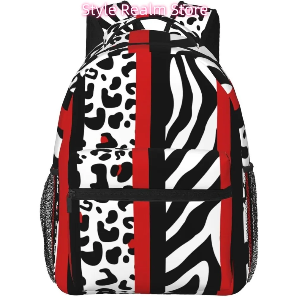 

Zebra Leopard Lightweight Laptop Backpack Lightweight Multipurpose Travel Casual Daypack Unisex College Backapcks for Men Women