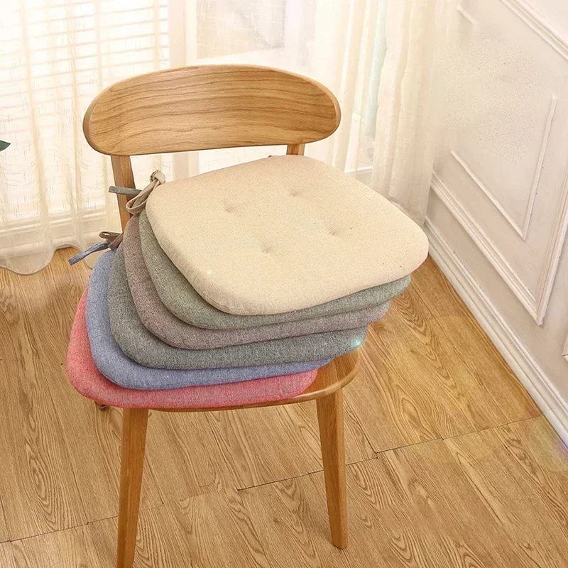 Chair Cushion with Straps Multi Color Dining Room Chair Cushions for Dining Chairs Sponge Seat Cushion Outdoor Garden Cushions