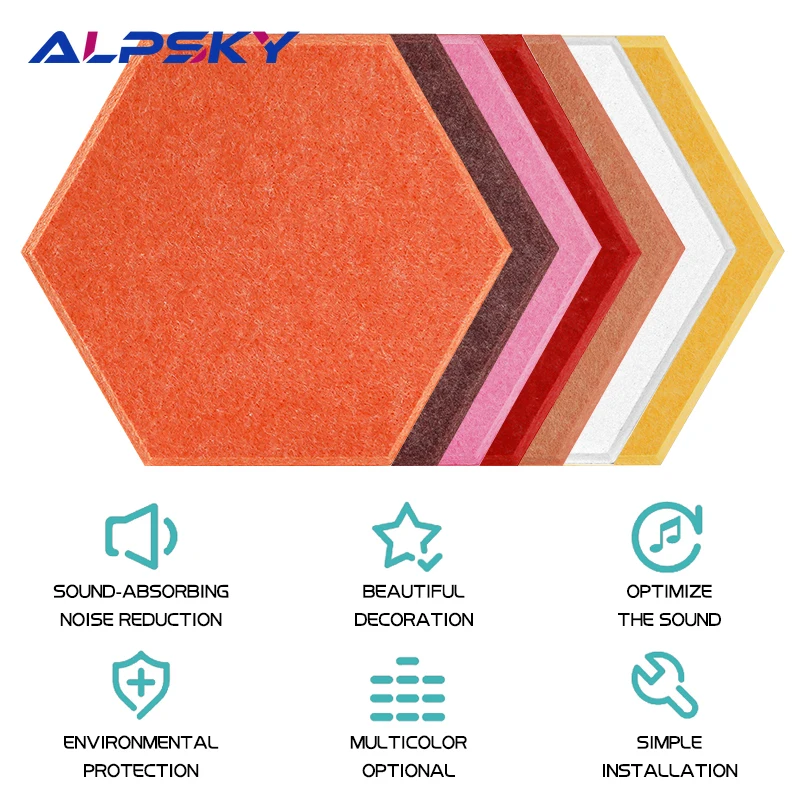 3 Pcs Hexagon Soundproofing Wall Panels Sound Proof Acoustic Panel Home Decor Kids Bedroom Nursery Noise Insulation Wall Decor