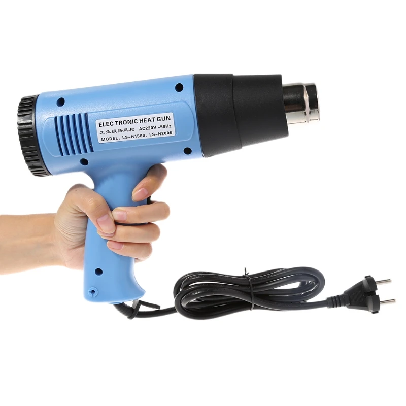 1500W 110V enchufe estadounidense eléctrico Industrial para pistola de calor dos engranajes temperatura ajustable aire caliente suavizante termocontraíble
