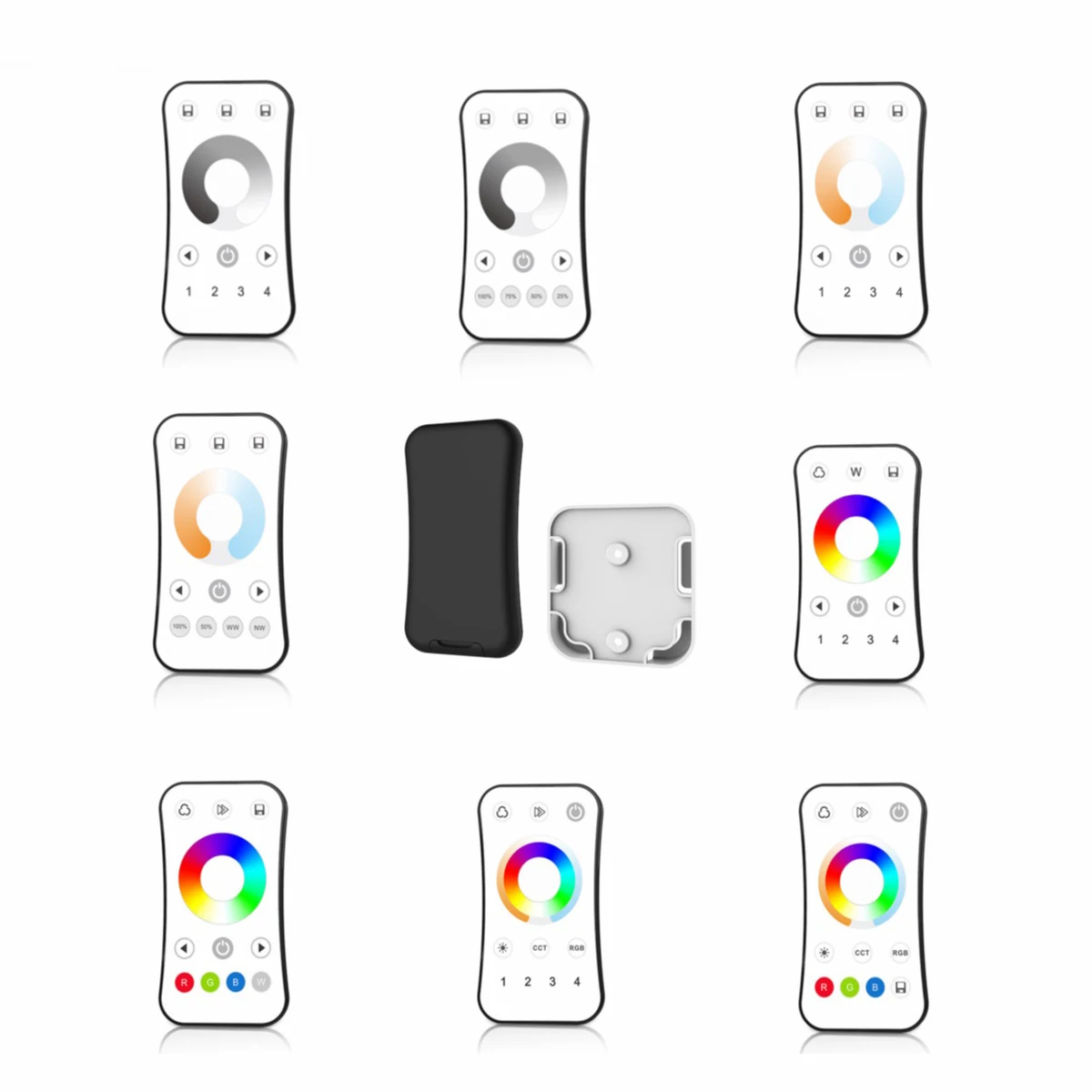 Skydance Ultrathin Touch RF Remote 1/4 Zone Brightness Dimming/Color Temperature CCT/RGB/RGBW/RGB+CCT RF Controller