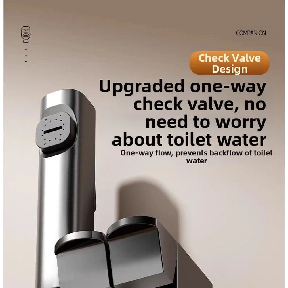 1 قطعة باليد المنزلية المرحاض بندقية رذاذ ارتفاع ضغط غسل المزدوج منفذ صمام زاوية للحمام بيديه للحمام دش رئيس