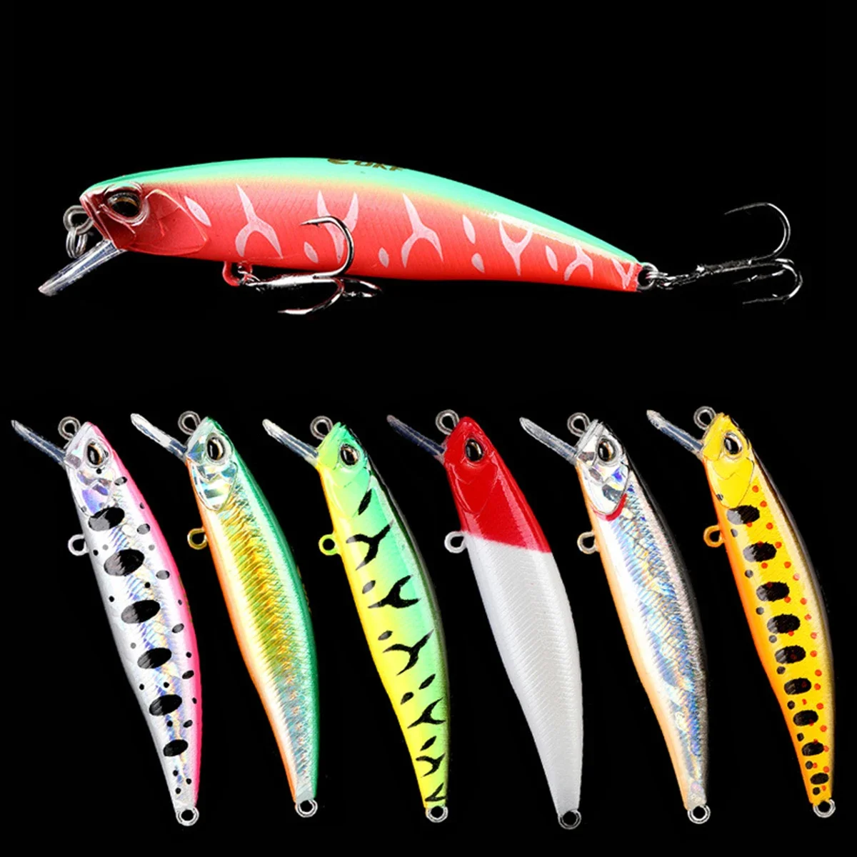 7.5cm 11g Fishing Lure Minnow Wobbler Lure Suspend Jerkbait Artificial Hard Bait Trout Bait Culter Alburnus Bait Perch Tackle