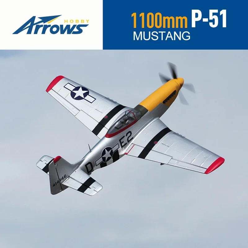 Blue Arrow 1.1-meter P51 Mustang Newly Painted Crash Resistant Fixed Wing Aircraft Model Electric Remote Control RC Airplane