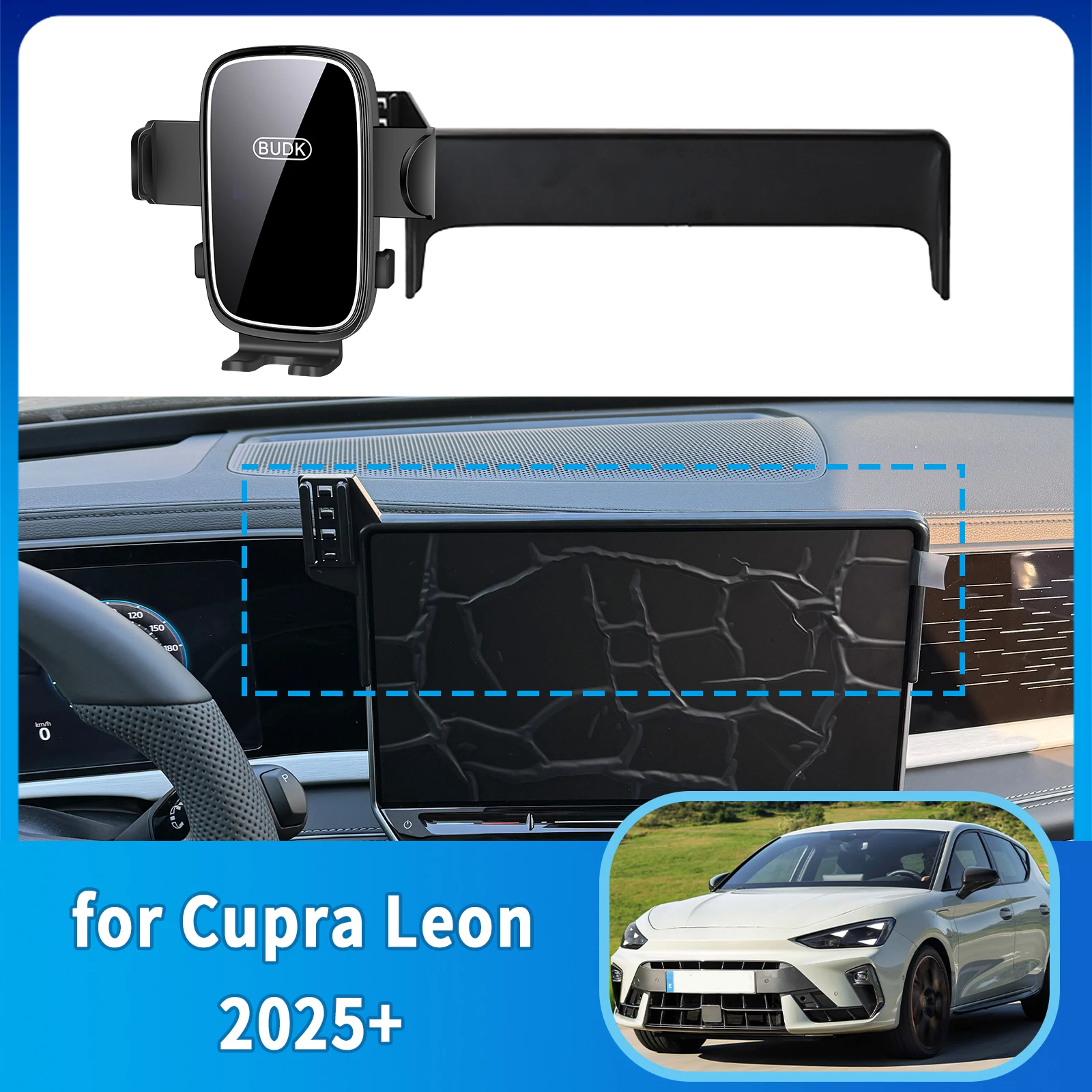 

Car Mobile Phone Holder fit for Cupra Leon 2025 2026 12.9"inch 5F Facelift Navigation Stand Auto Accessories GPS Bracket