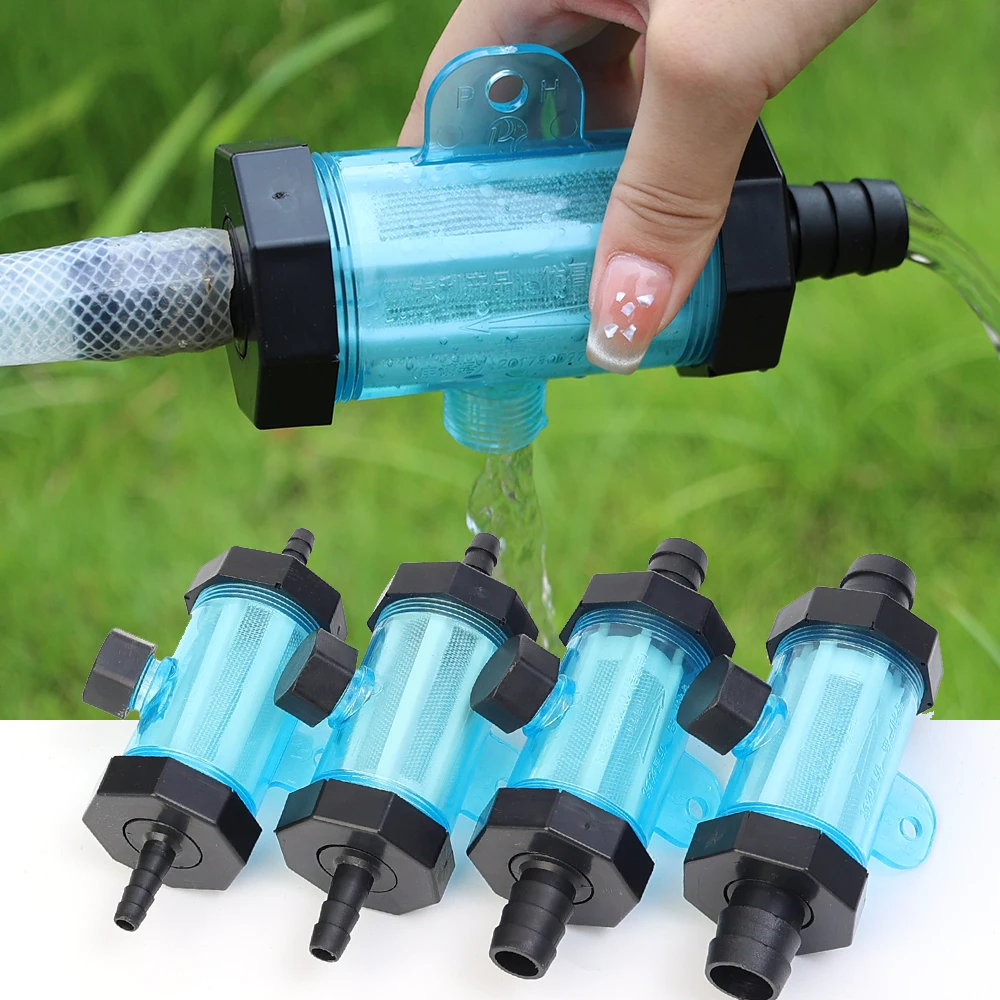 8mm~25mm Water Hose Filter Garden Irrigation Fittings Sprayer Aquarium Fish Tank Soft Water Pipe Filter Cup Car Brake Filter