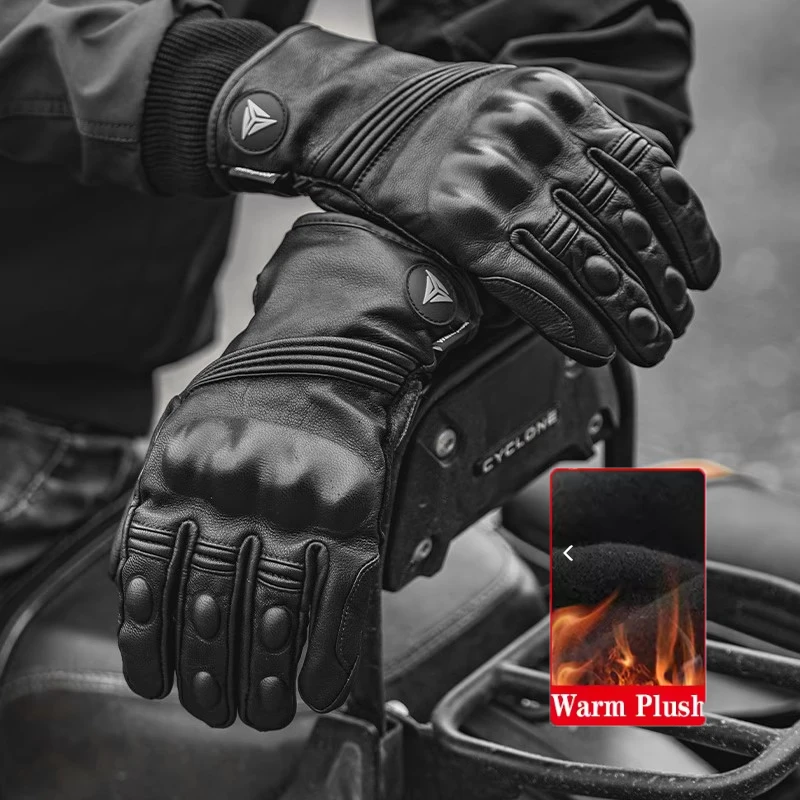 

Motowolf Motorcycle Winter Riding Windproof Warm Comfort Gloves Men Women Touch Screen Genuine Leather Thermal Moto Equipment