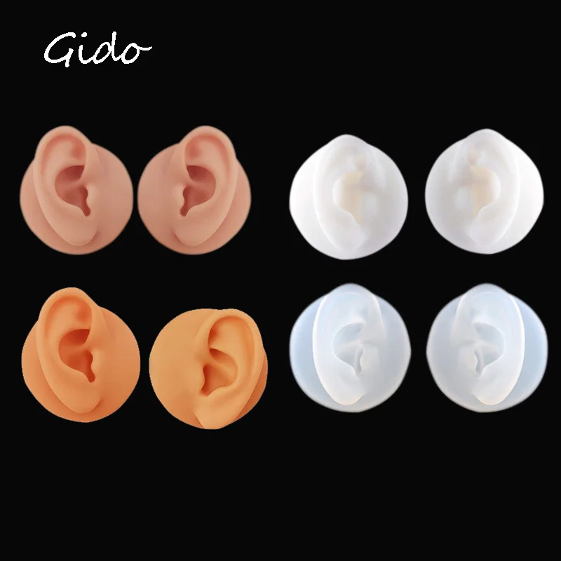 Ear Model Material Decoration Silicone Earing Rack Ear Point Practice Teaching Ear Stud Earrings Display