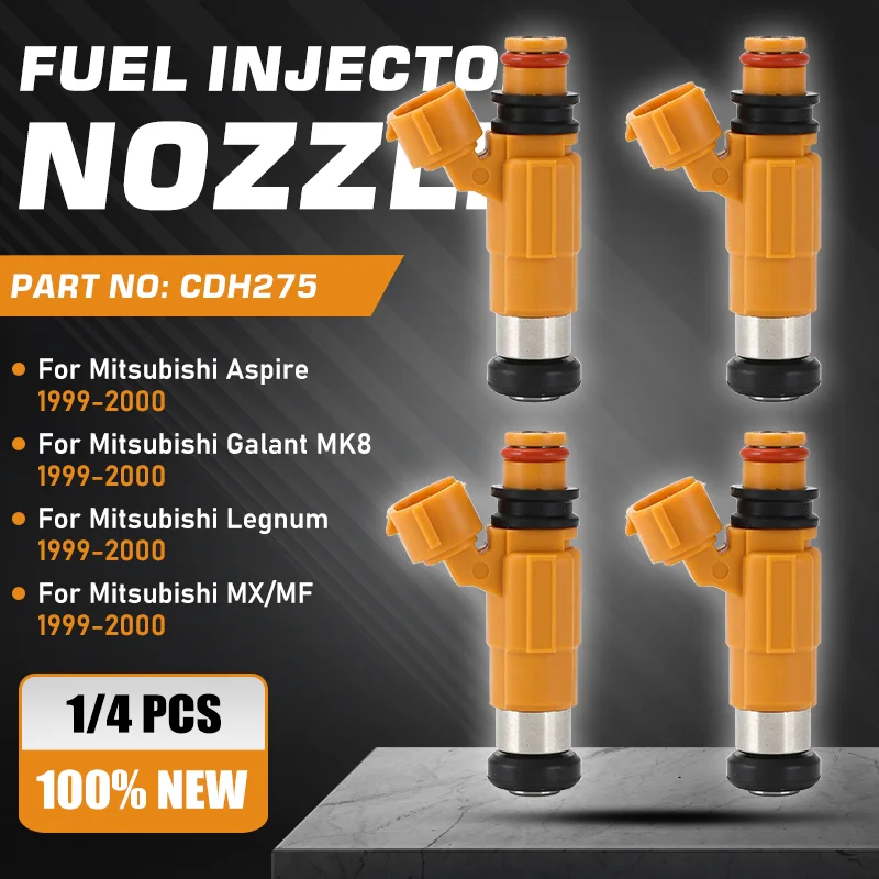 

Fuel Injectors Nozzle For Mitsubishi Aspire Mitsubishi Galant MK8 Mitsubishi Legnum Mitsubishi MX/MF 2.4L L4 1999-2000 CDH275