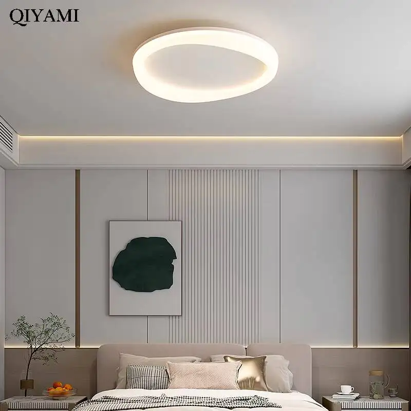 Modern LED Ceiling Light Creative Round Cloud Cream Style Children's Room Bedroom Ceiling Lamp Simple Home Indoor Lighting Lamps