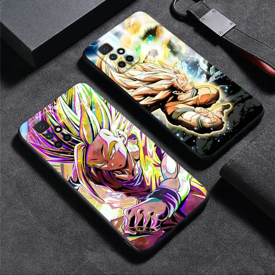 Funda Goku preciosa de Dragon Ball para Xiaomi Redmi 13C A3 12C 10 A1 A2 Plus 14C A5 K40 K80 Pro A4 9, funda de teléfono suave negra