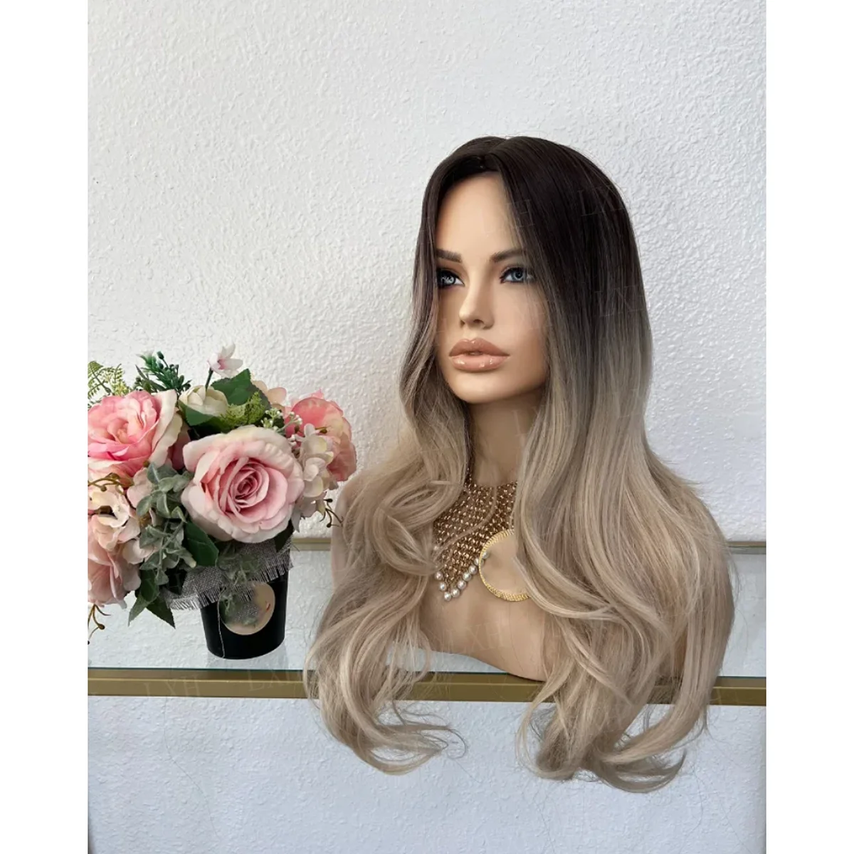 Soft Long 24inch Highlight Blond Body Wave hair HD lace front wig, suitable for women's wig With Baby Hair Heat Resistant wig