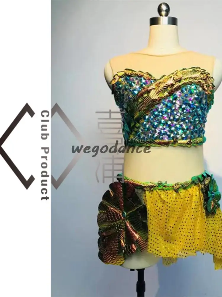 Customize Night Club Performance Costumes Colorful Short Skirts Stage Performances DS Singer Clothing