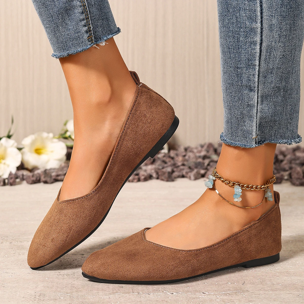 Neuer Stil, spitzer Zehenbereich, flacher Mund, atmungsaktiv, Schleifendekoration, modische und elegante, lässige, flache Schuhe für Damen, Zapatos Mujer – Detail 8