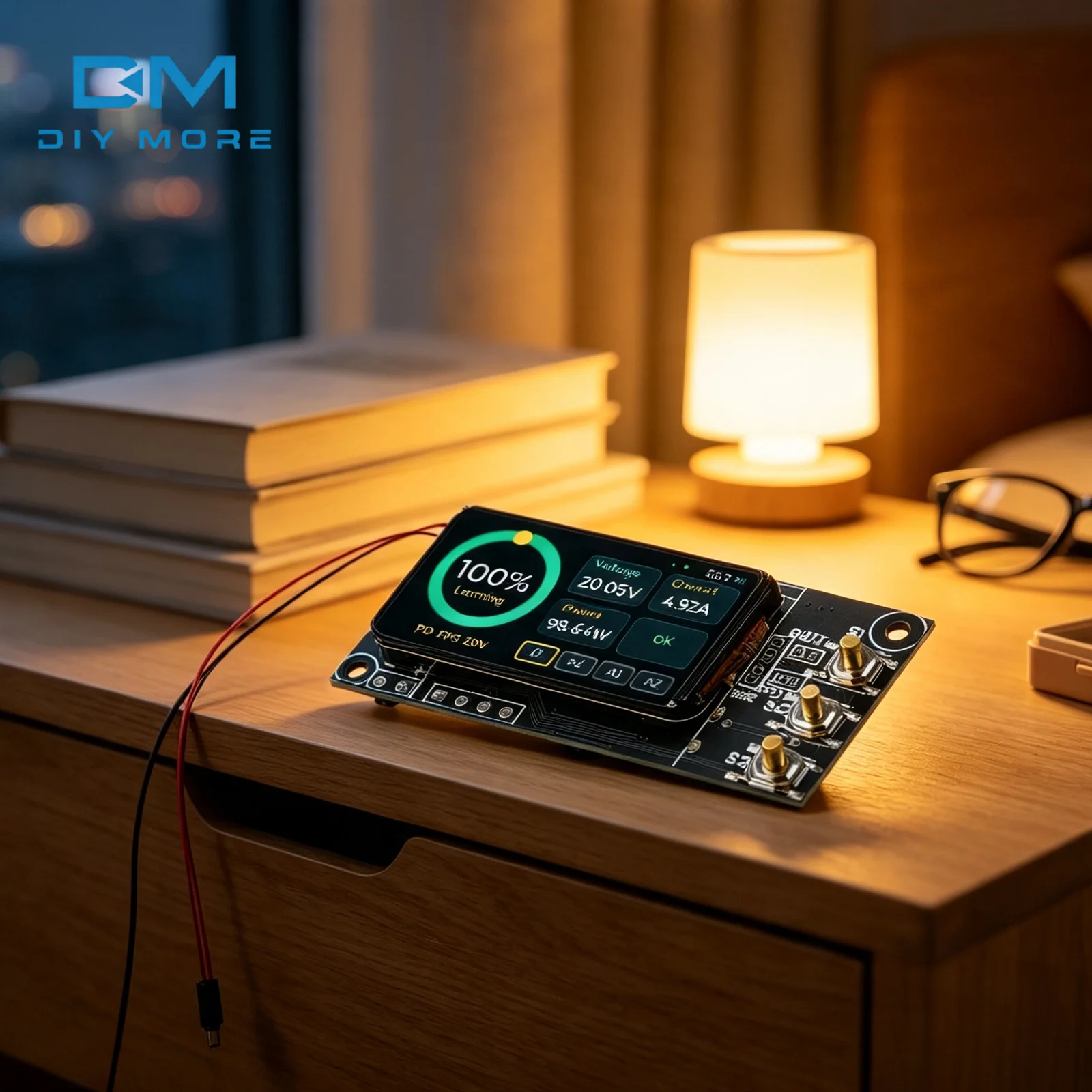 100W Max Powerbank DIY-Modul 3,3-21V Einstellbare Spannung Strom PD UFCS QC Schnellladungsplatine Auto Buck-Boost