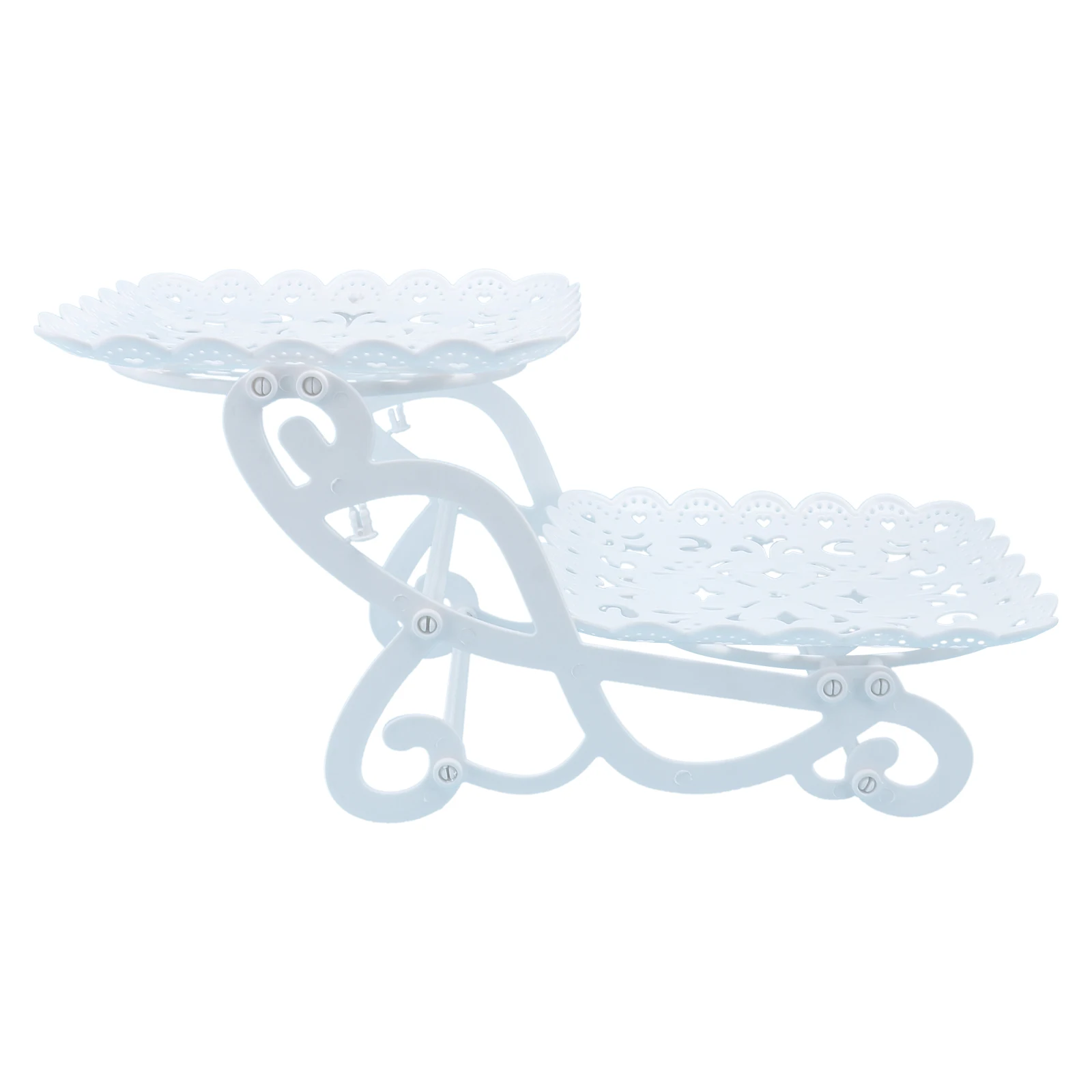 

1pc Dessert Table Decoration Tiered Cake Stand Fruit Container Large Capacity Stylish European Simple Party Sweet Holder
