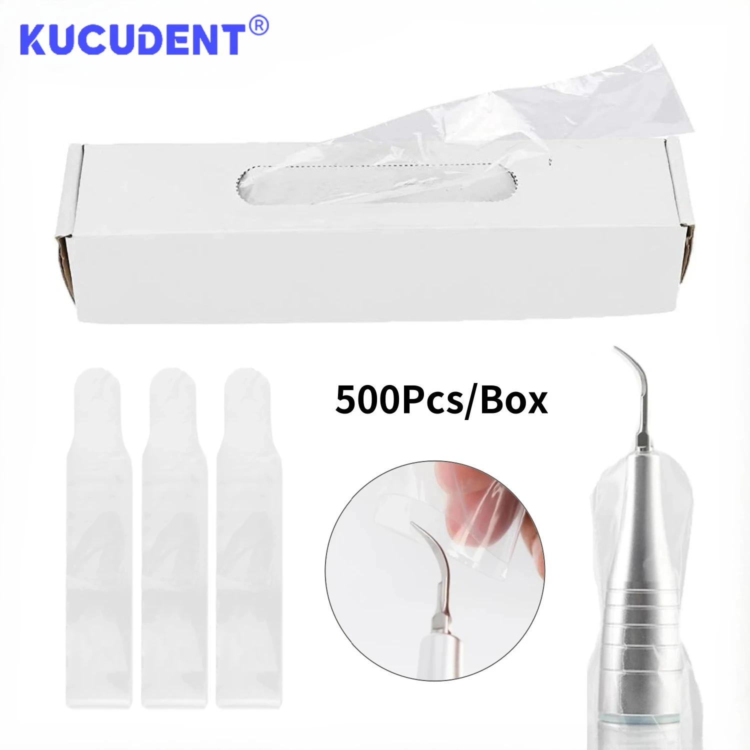 500Pcs/box Dental Handle Protective Cover Disposable Ultrasonic Scaler Sleeves Film Waterproof Anti-pollution Dentist Materials