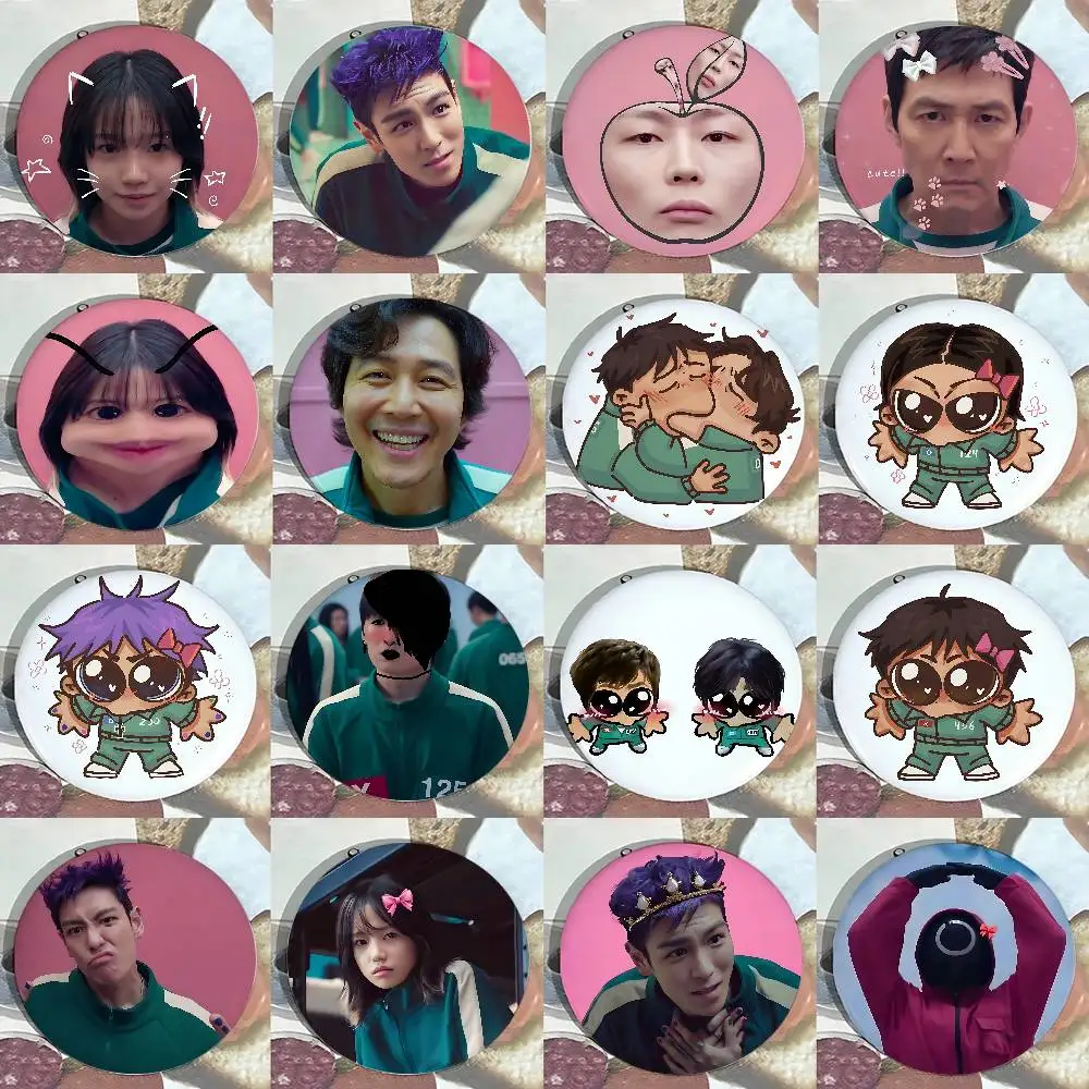 شعبية الألعاب الكورية شارات زر PinsBrooch الإبداعية مضحك يقتبس شارة الملابس على ظهره مجوهرات هدية للأطفال الأصدقاء