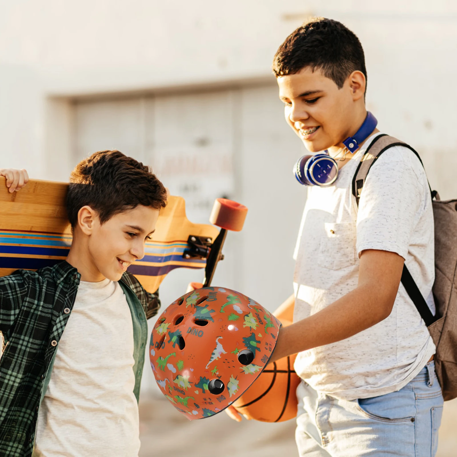 

Kids Cycling Adjustable Shockproof Ventilated Bike Skating Scooter For Children Boys Girls 3-8 Years 50-53Cm Pvc