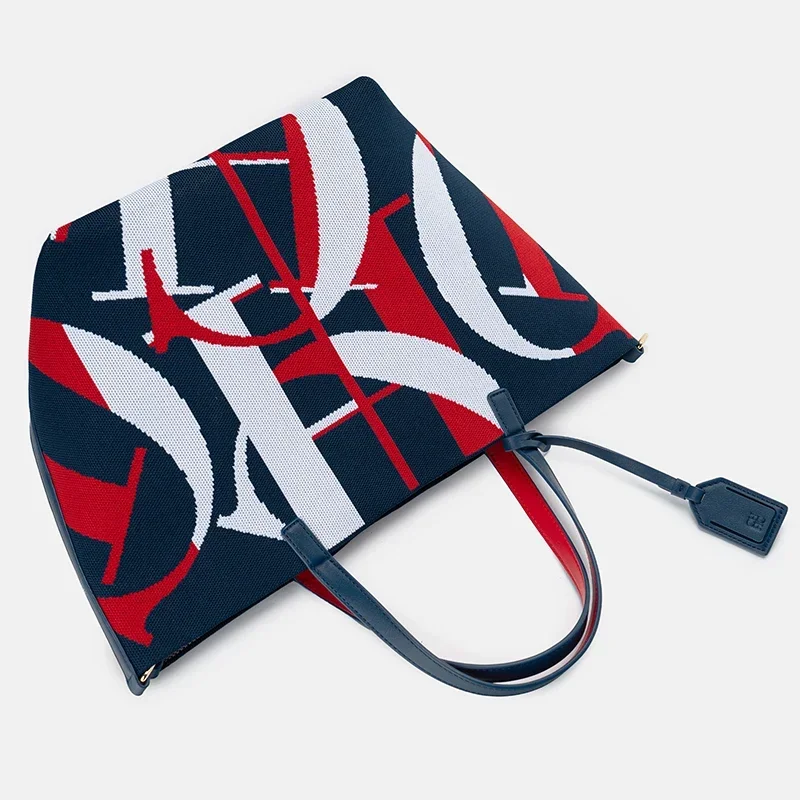 أزياء أنيقة العلامة التجارية حمل حقيبة يد التسوق حقائب عارضة حرف واحد فقط ملون سعة كبيرة حقيبة كتف السيدات #5