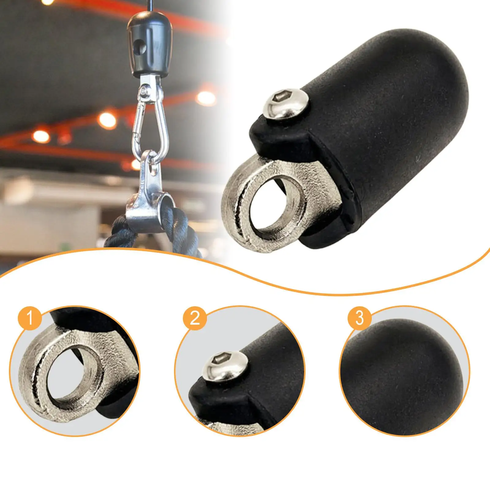 Pulley System Gym Wire Rope Connector Terminal Durable Stainless Steel Adapter for Fitness Cable Attachments