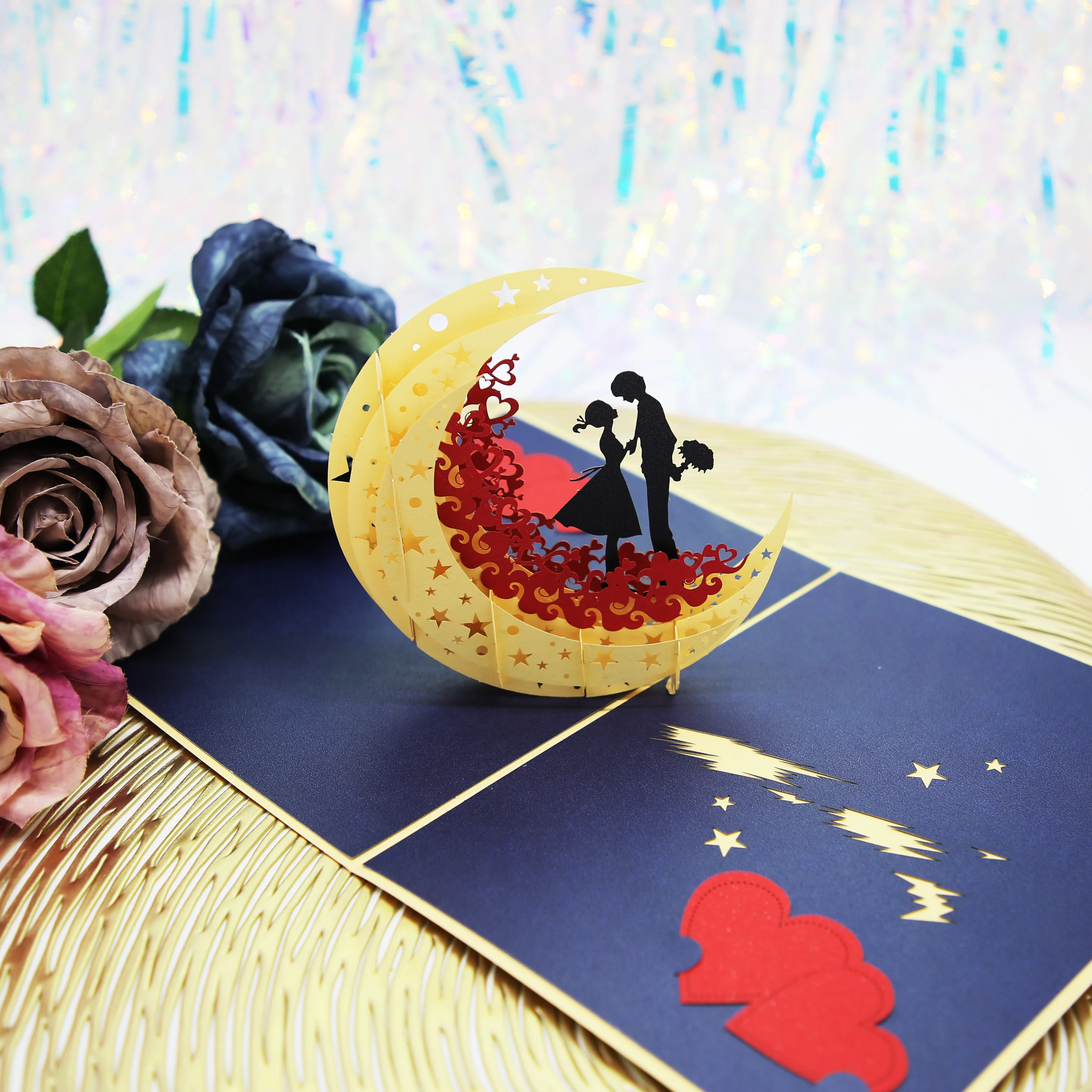 3D Pop UP Lovely Card for Wife Mom friend Gift Birthday Anniversary Wedding Invitation Mothers Day Greeting Thank You Cards