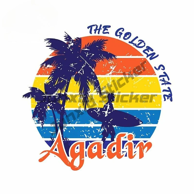 

For Agadir Surfing Car Stickers Refrigerator Decoration Assessoires Snowboard Scratch Proof Decal